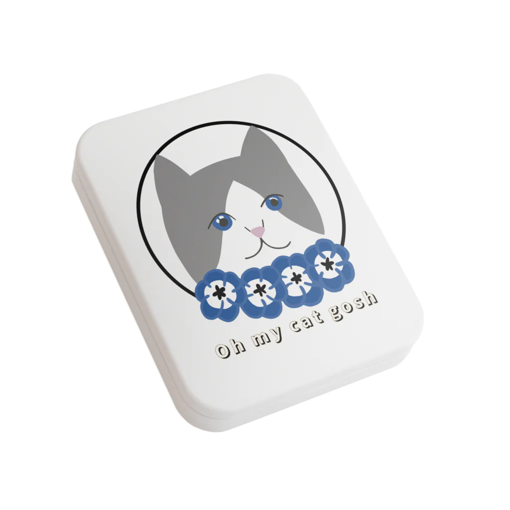 aiueoneko358の青い瞳の猫 Flat Tin Case