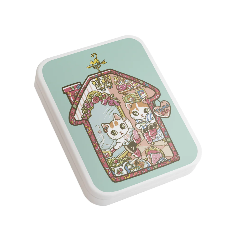 猫のきぬくんのお店のタマリン缶 Flat Tin Case