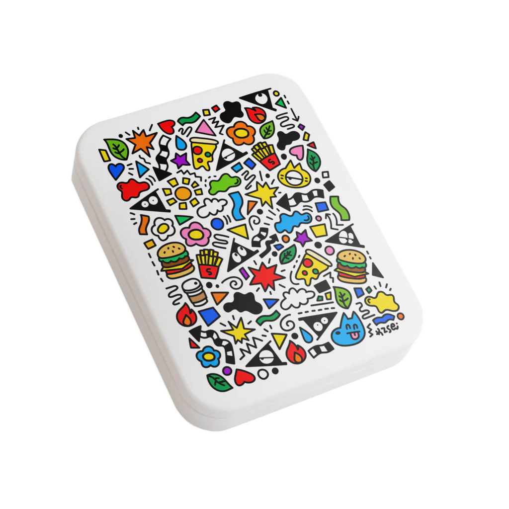 くぜさえの【SUZURI公認】スリスリくん×くぜさえフラット缶 Flat Tin Case