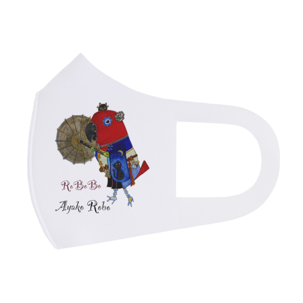 ねこぜや のROBOBOオオハナインコ 「妖子ロボ」 Face Mask