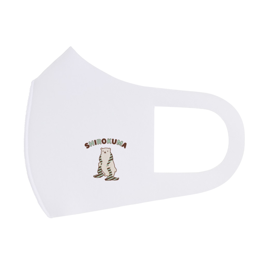 ari designのシロクマにマフラーを（チョコミントカラーVer.） Face Mask