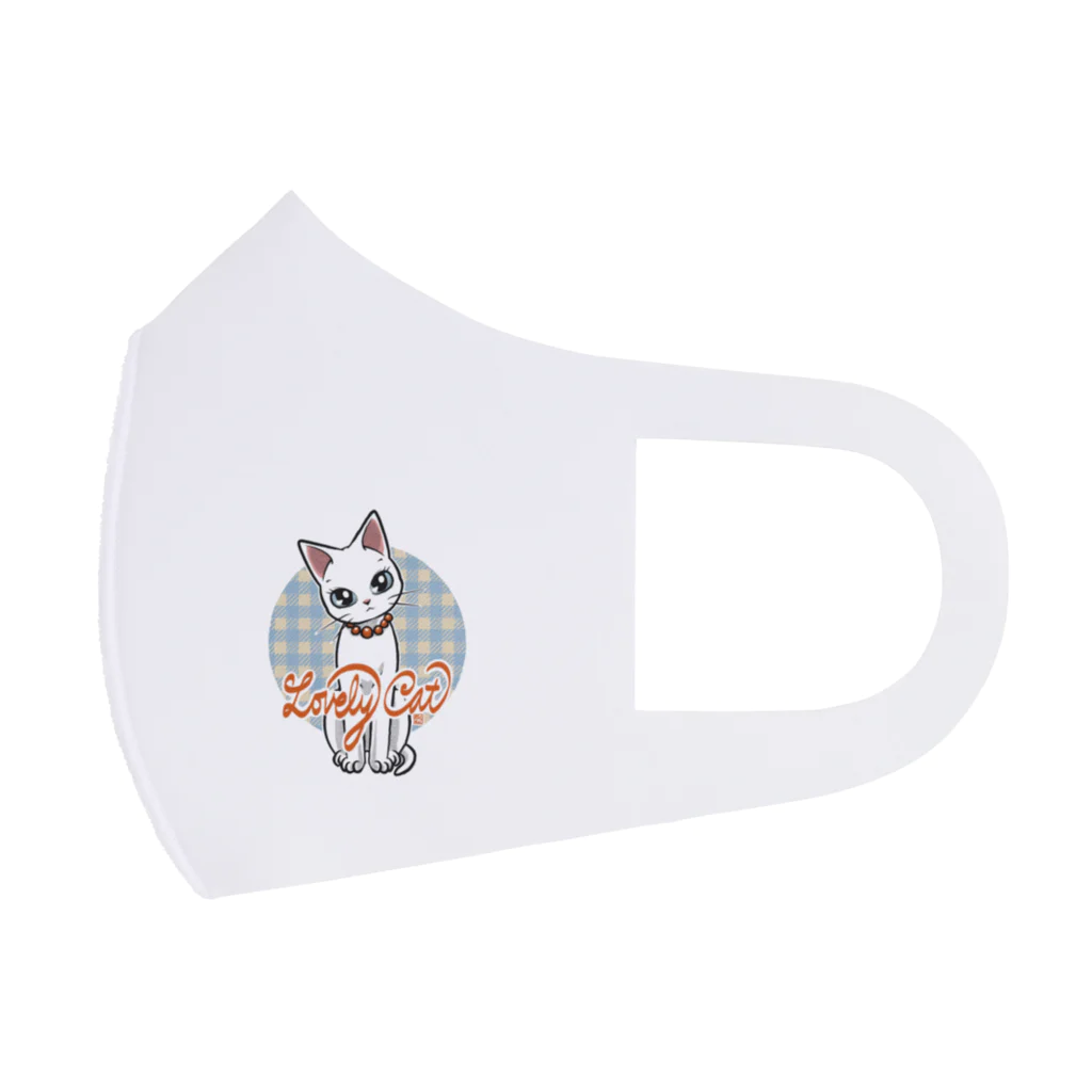 BATKEI ARTのCute White Cat Misty Face Mask