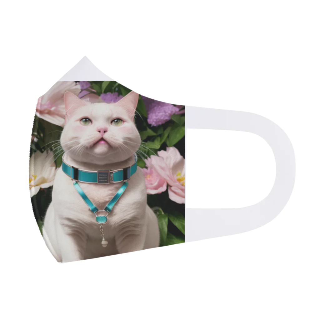 spaceinudogのflowernekocat21 Face Mask