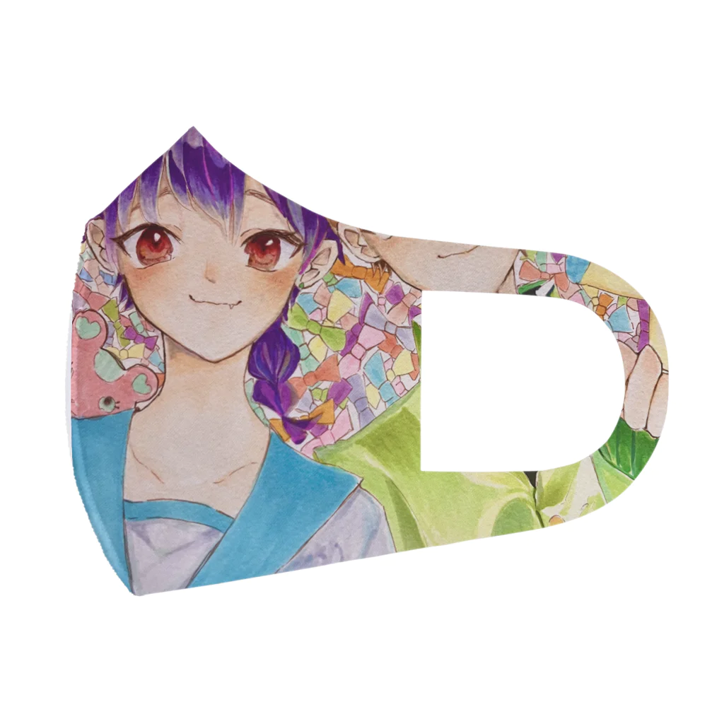 _a888popuriのカラフルくん Face Mask