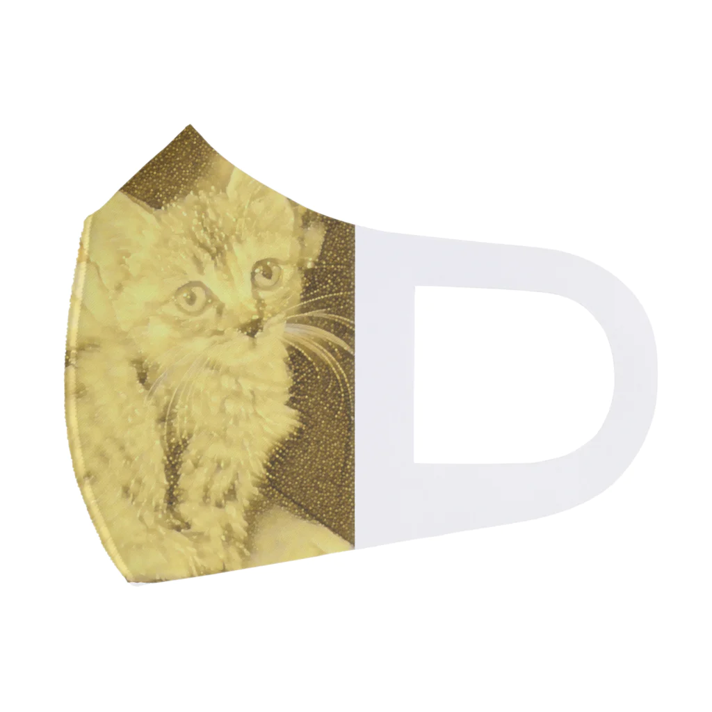 金色猫のキラキラネコ Face Mask