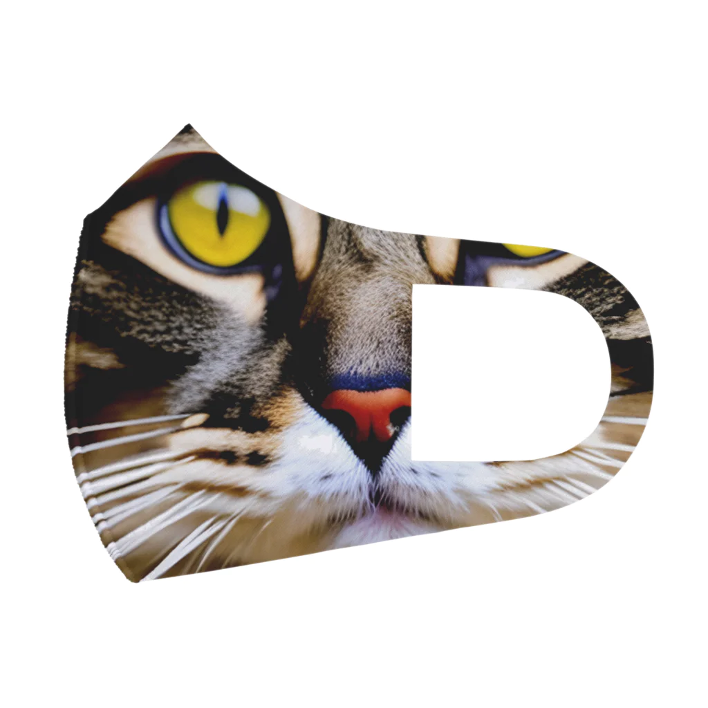 gatto solitario(物寂しげな猫)のドアップな猫！ フルグラフィックマスク