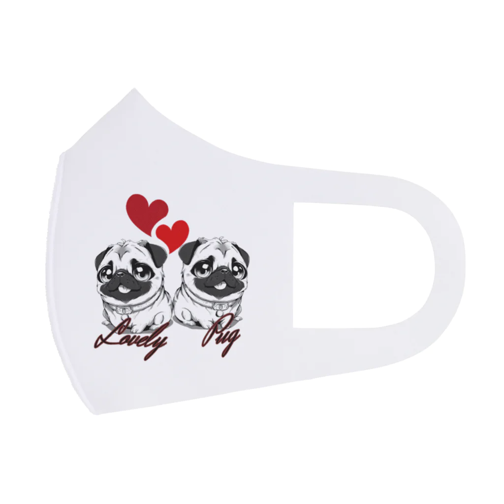 furebuhi　clubのＬＯＶＥＬＹ　ＰＵＧ（ラブリーパグ） Face Mask