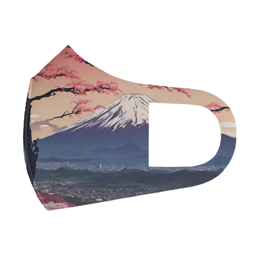 saru88の富士山 Face Mask