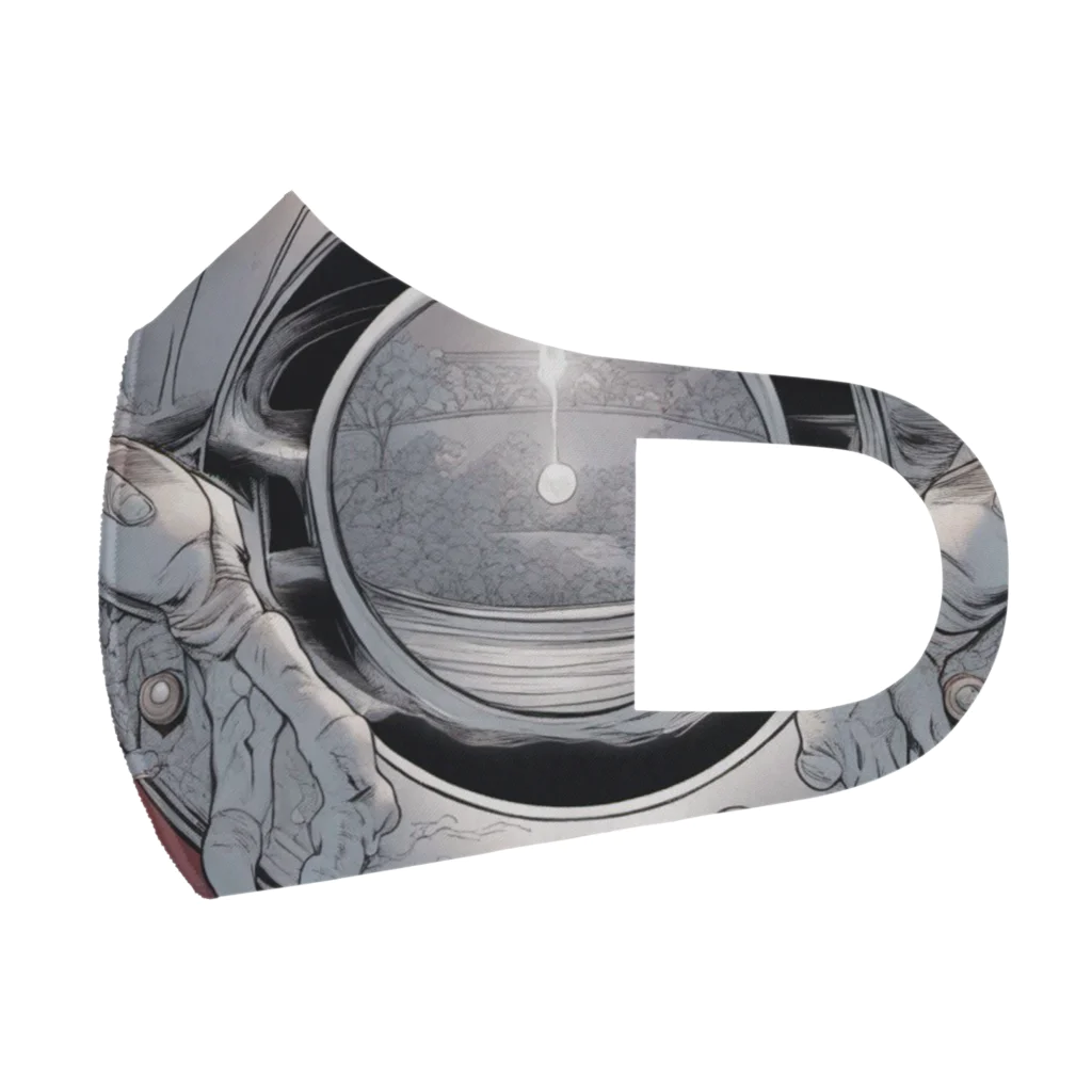 sasukepowerの調整中のリングの明るい写真 フルグラフィックマスク