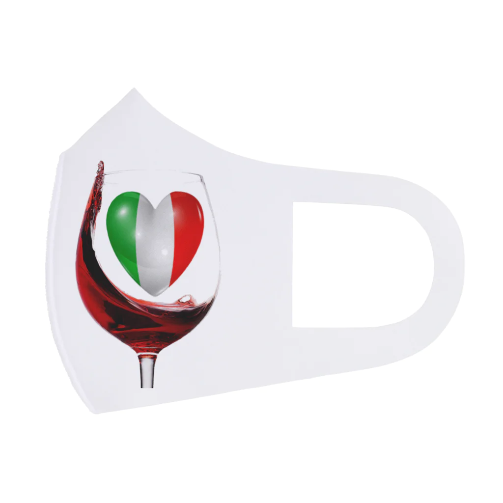 WINE 4 ALLの国旗とグラス：イタリア（雑貨・小物） Face Mask