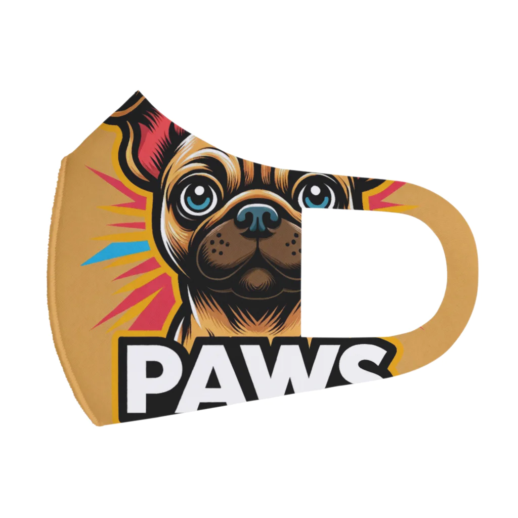 Urban pawsのパグチワワ「Paws of Power」 Face Mask