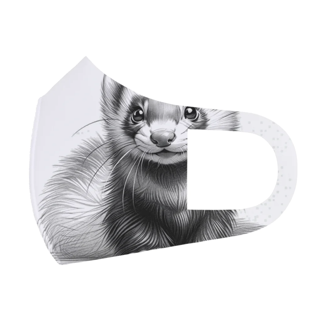 masa_innovatorの可愛いフェレット Face Mask