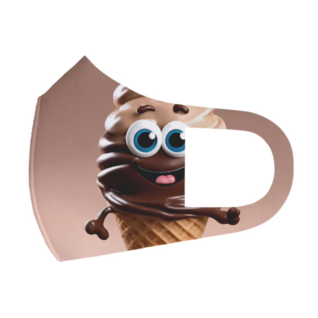 mogmogokawaryのチョコソフトくん フルグラフィックマスク