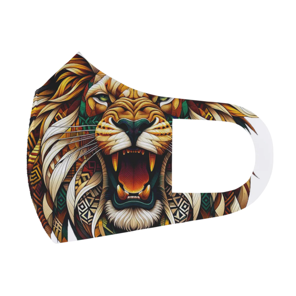 イケイケアニマルsのジオライオン-サバンナカラー- フルグラフィックマスク