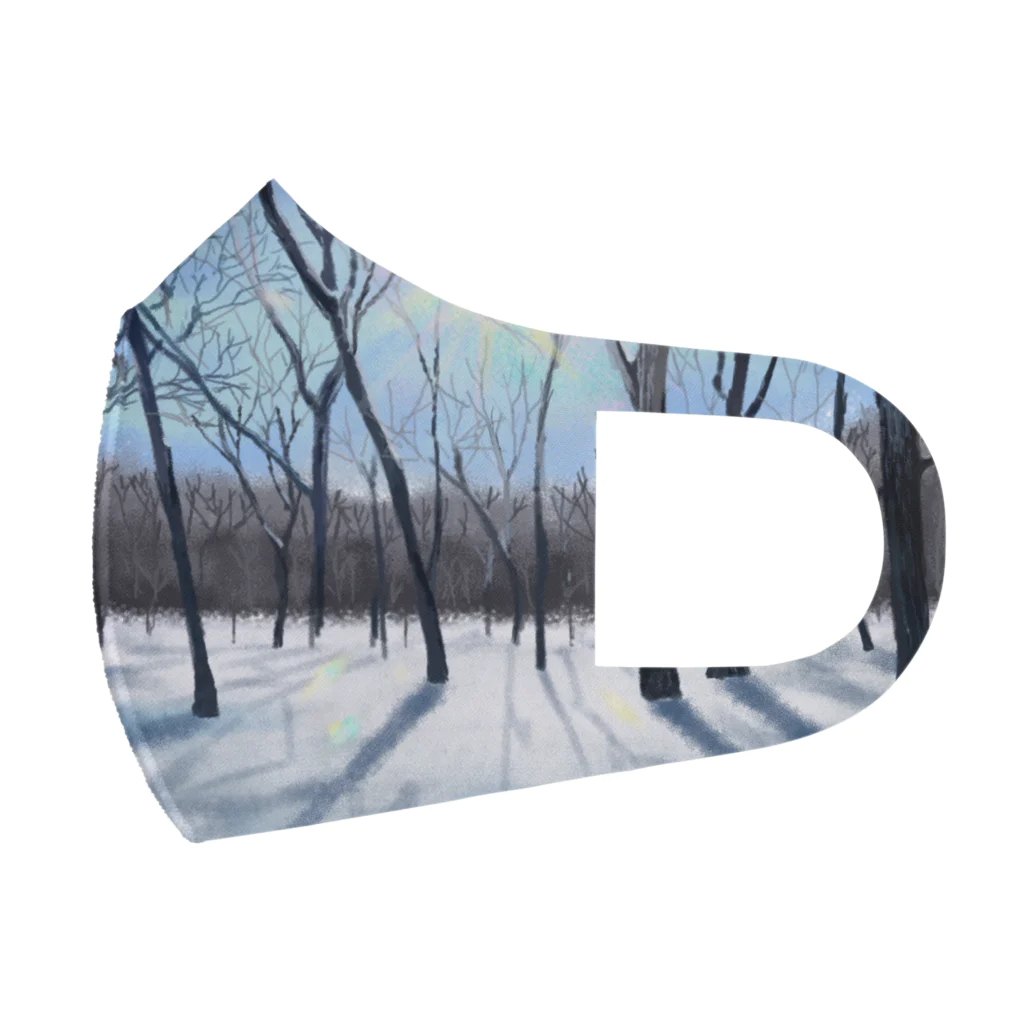 MOMODAMONの冬の雑木林 フルグラフィックマスク