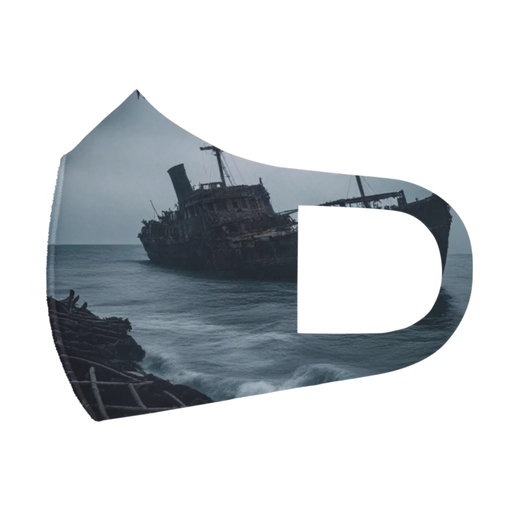Dark Fの暗黒の海に浮かぶ腐敗した船の墓場 フルグラフィックマスク