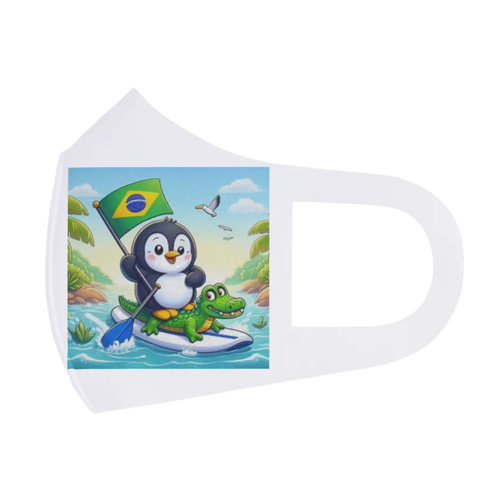 Enjoy 旅SUP!の旅ペンギン　ブラジル　アマゾンでSUP！！ Face Mask