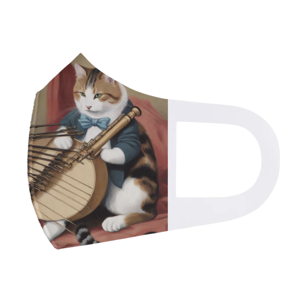 F2 Cat Design Shopの orchestra cat 001 フルグラフィックマスク