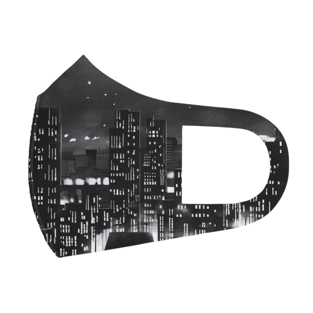 MEGROOVEの都会の夜景🏙 フルグラフィックマスク