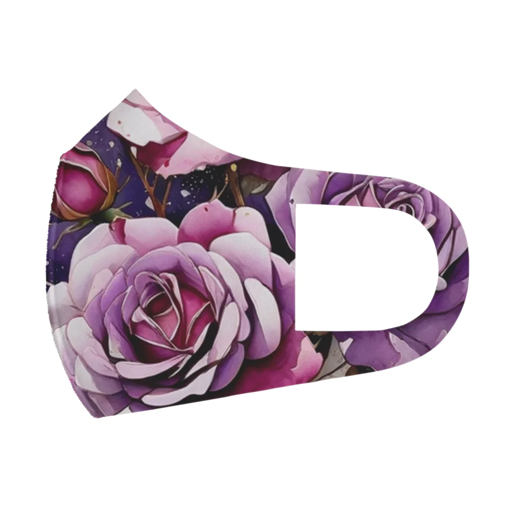 AQUAMETAVERSEのバラードのような薔薇の花　BLUE PLUM  691 フルグラフィックマスク