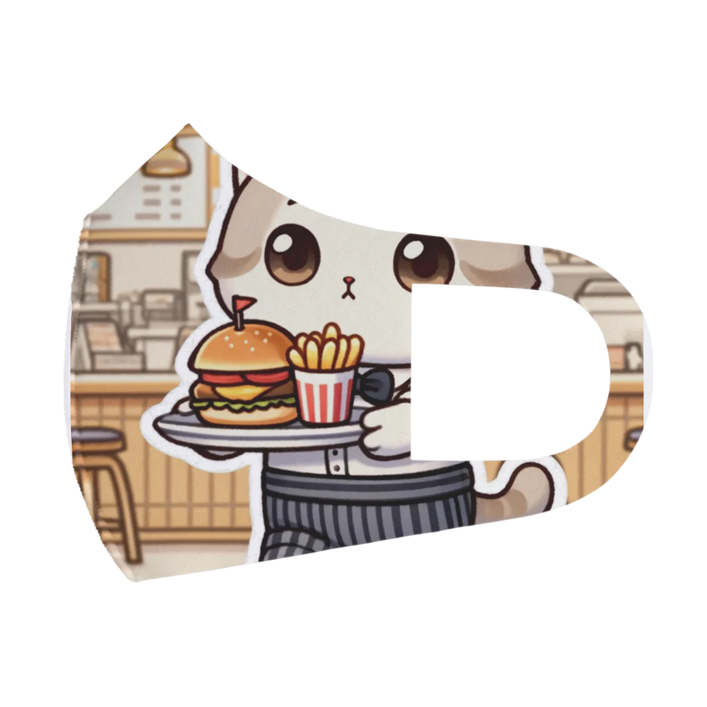 子猫カーニバルの子猫がパンとミルクを運んでくれました Face Mask