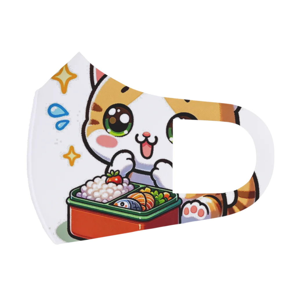 子猫カーニバルの子猫のお弁当タイム Face Mask