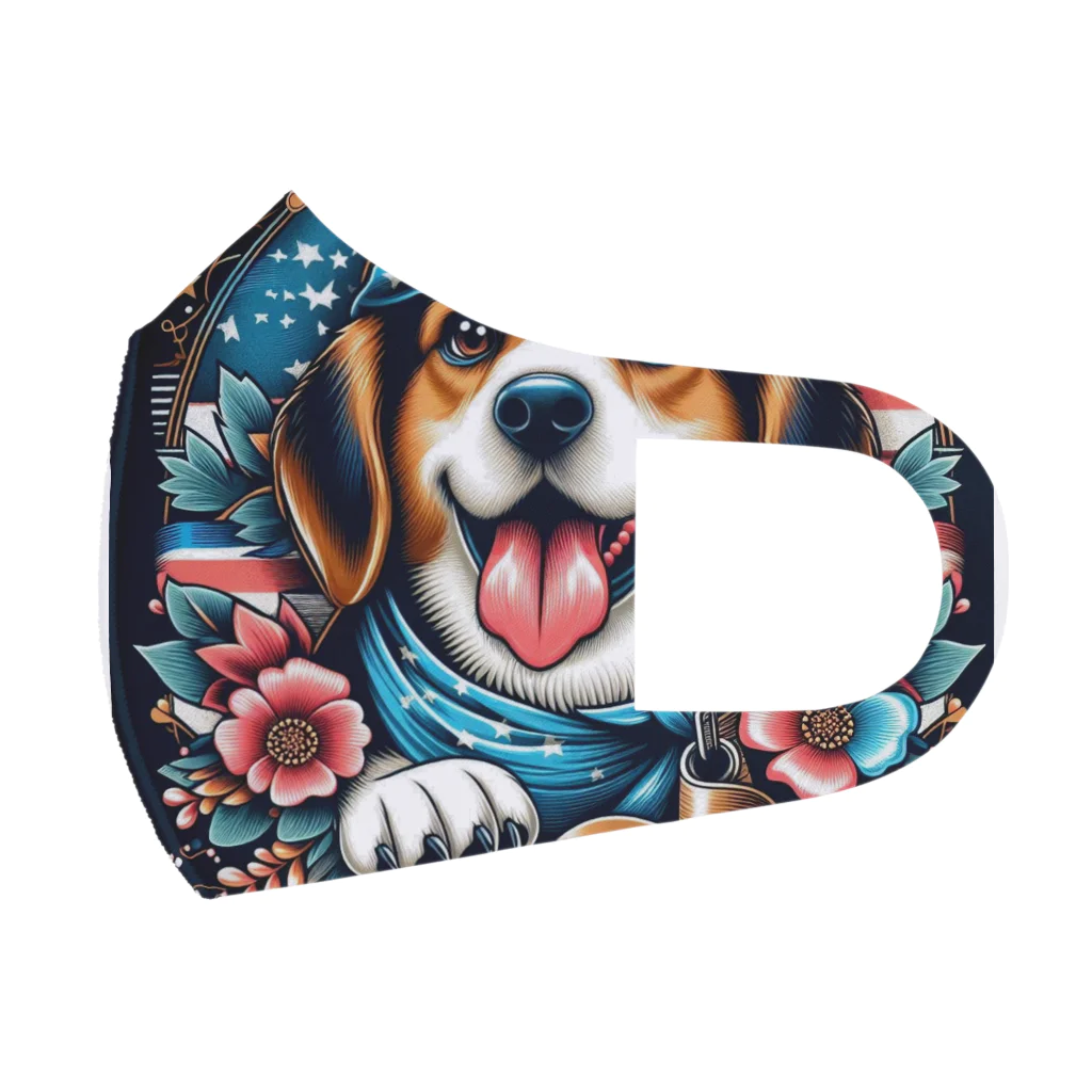 a.t.storeのアメリカンな犬 Face Mask