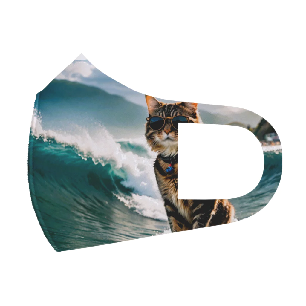 studio eizoのおいら波乗り猫サーファー🏄 フルグラフィックマスク