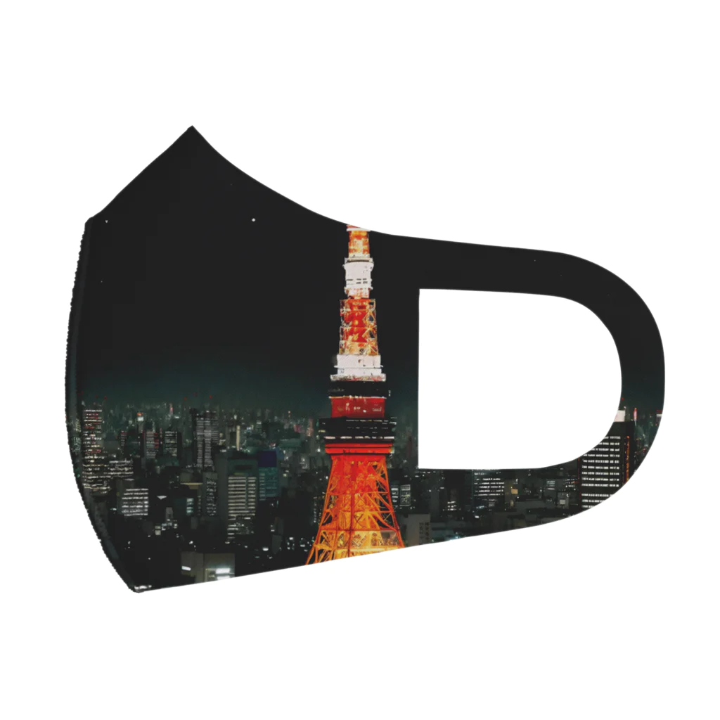 ウェブエンパイアの夜景～大都会・東京の夜～ Face Mask
