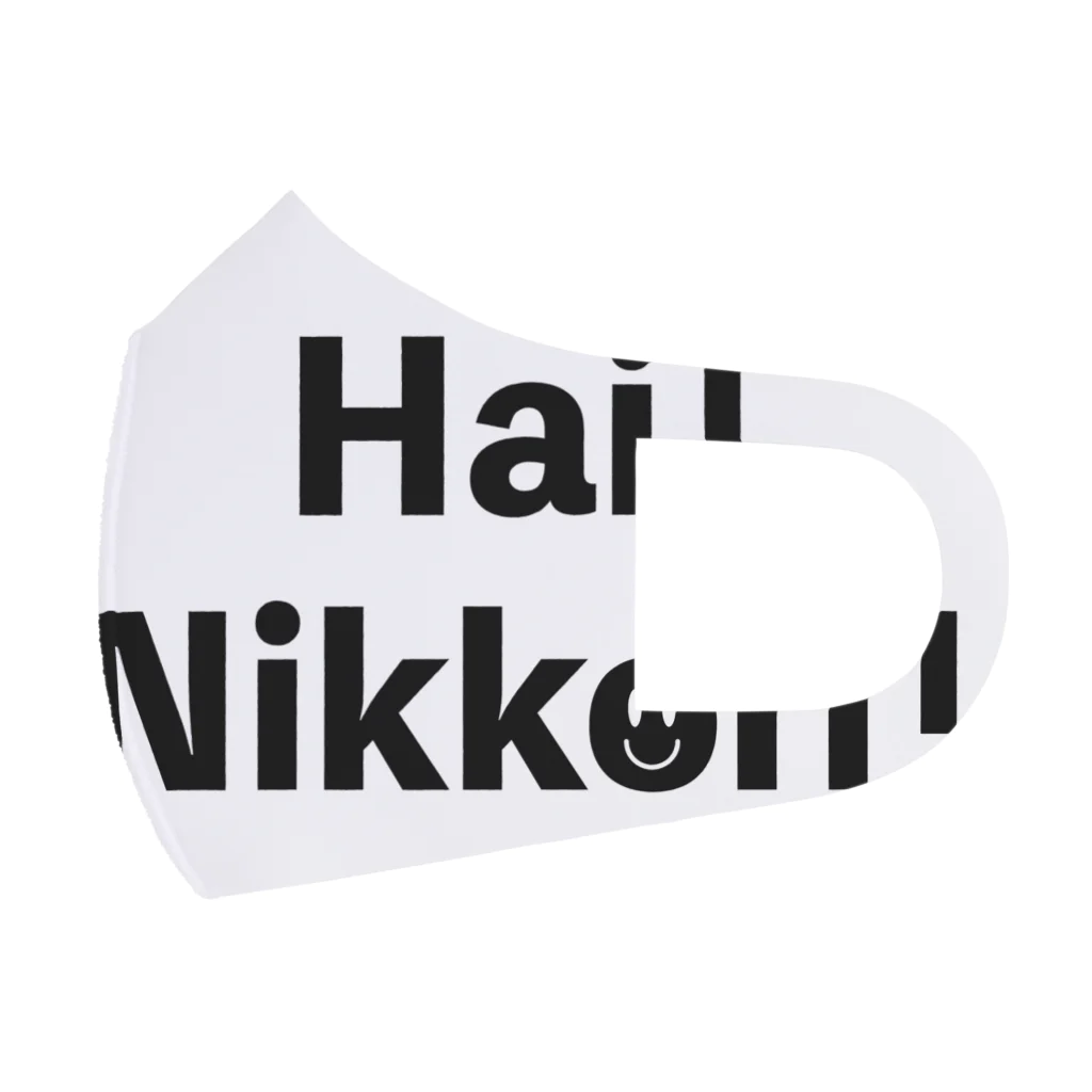 T-ShhhのHai!Nikkori!(はい！にっこり！)白黒 フルグラフィックマスク