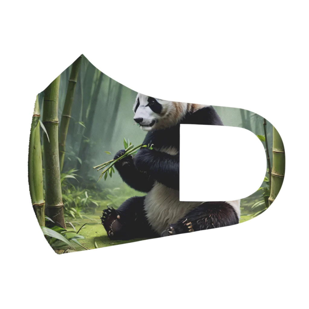 アミュペンの笹食べるパンダ フルグラフィックマスク