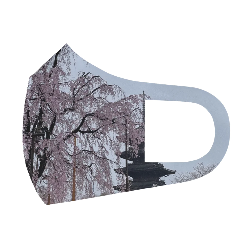 puakeli 合同会社の枝垂れ桜と五重塔 フルグラフィックマスク