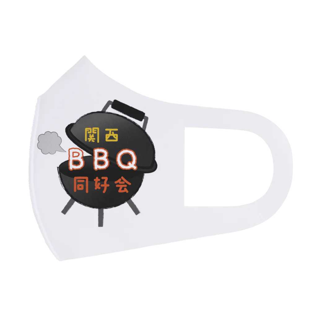 関西BBQ同好会公式の②【ロゴ】関西BBQ同好会（背景無し） フルグラフィックマスク