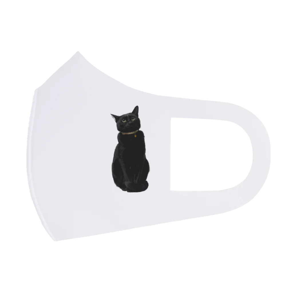 黒猫マメちゃんの魅惑ショップのリアル黒猫マメちゃんグッズ フルグラフィックマスク