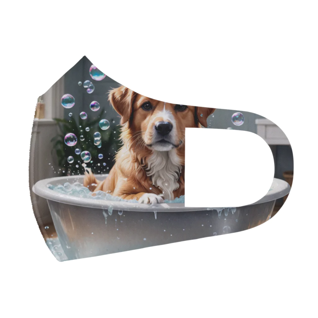 tk_rinbokuの犬の水浴び フルグラフィックマスク