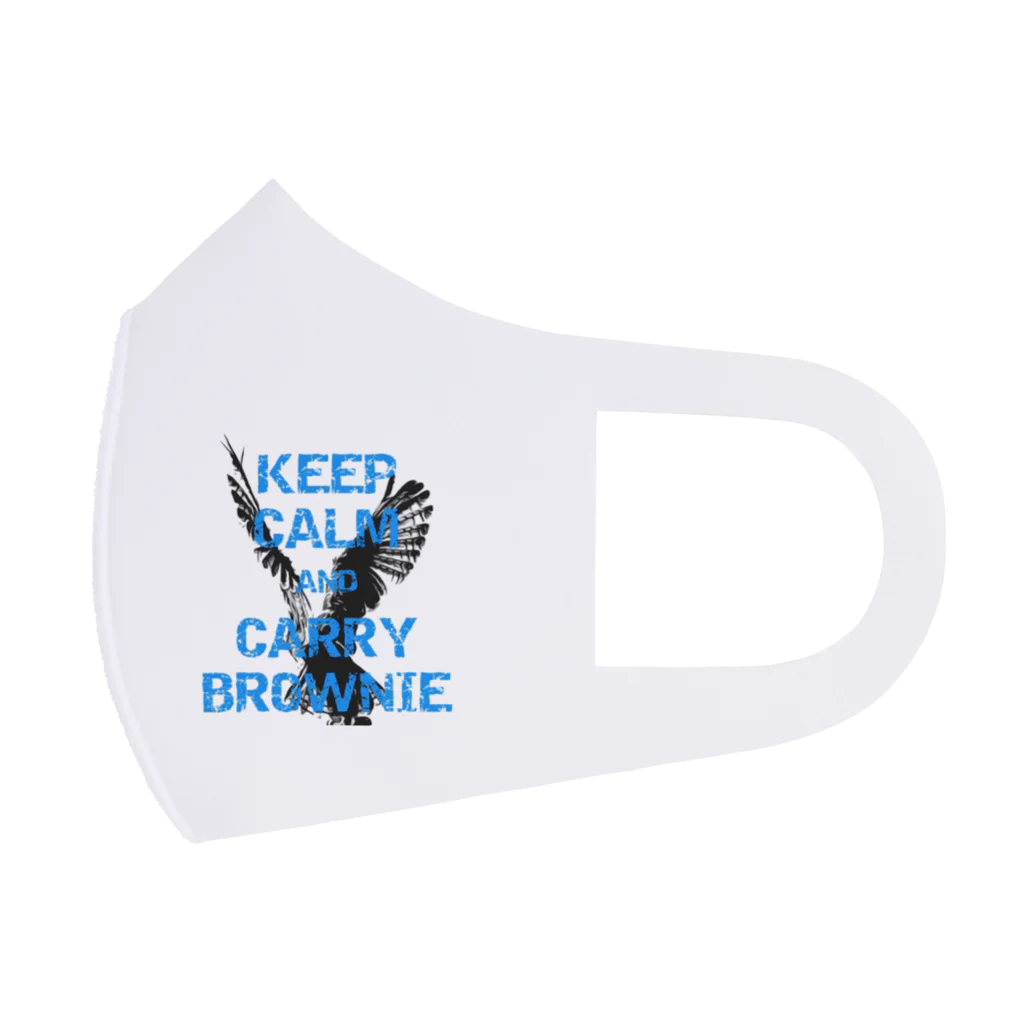 座敷ふくろうのKEEP CALM AND CARRY BROWNIE Face Mask