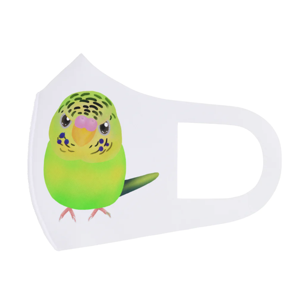 Lily bird（リリーバード）のうるうる黄緑ジャンボ① フルグラフィックマスク