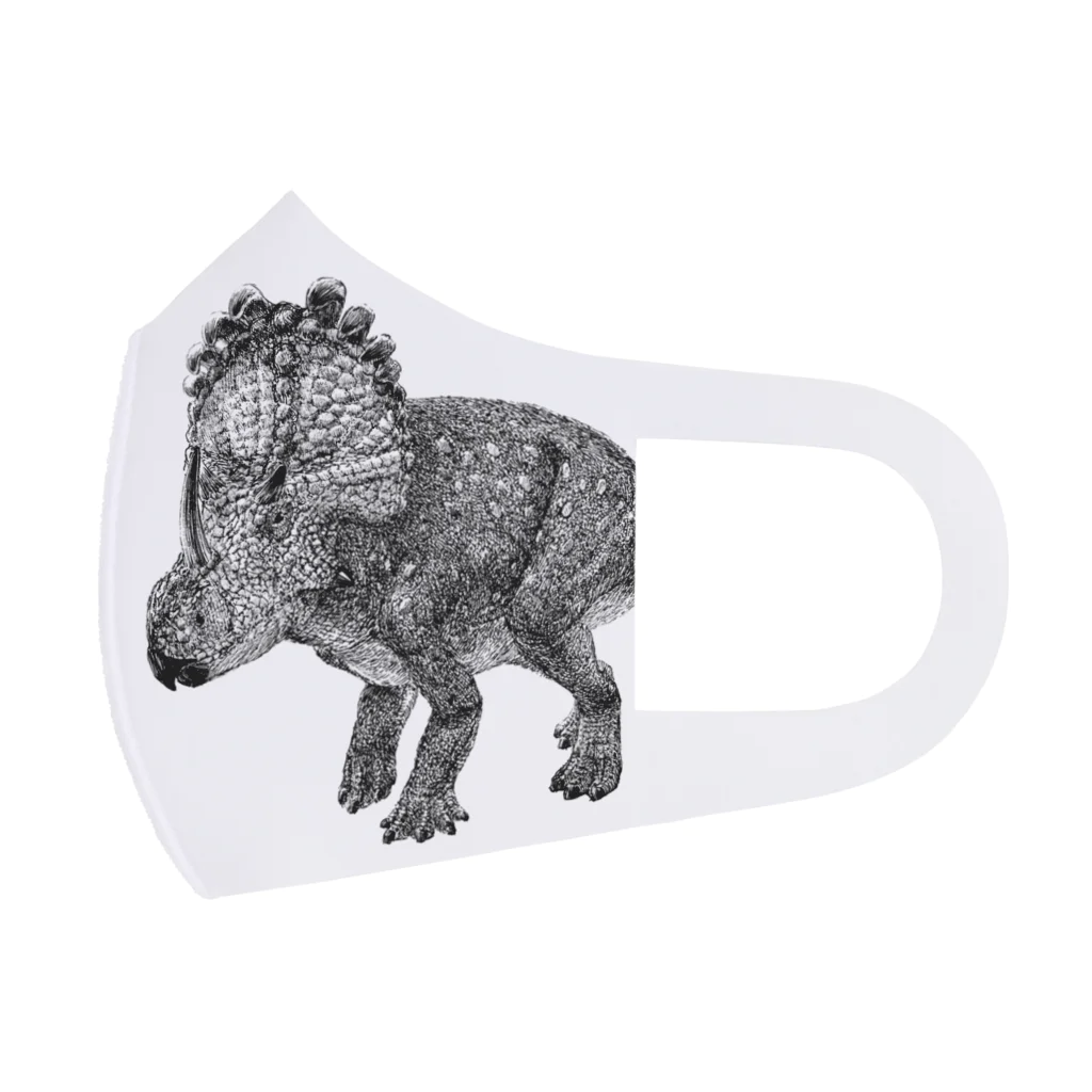 segasworksのSinoceratops(ペン画） フルグラフィックマスク