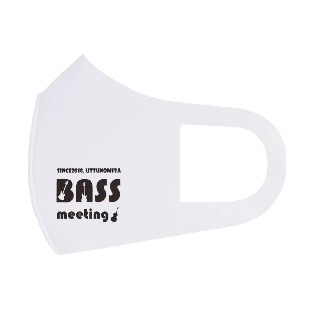 ベース会ONLINE SHOPのBASS MEETING 1（黒ロゴ） フルグラフィックマスク