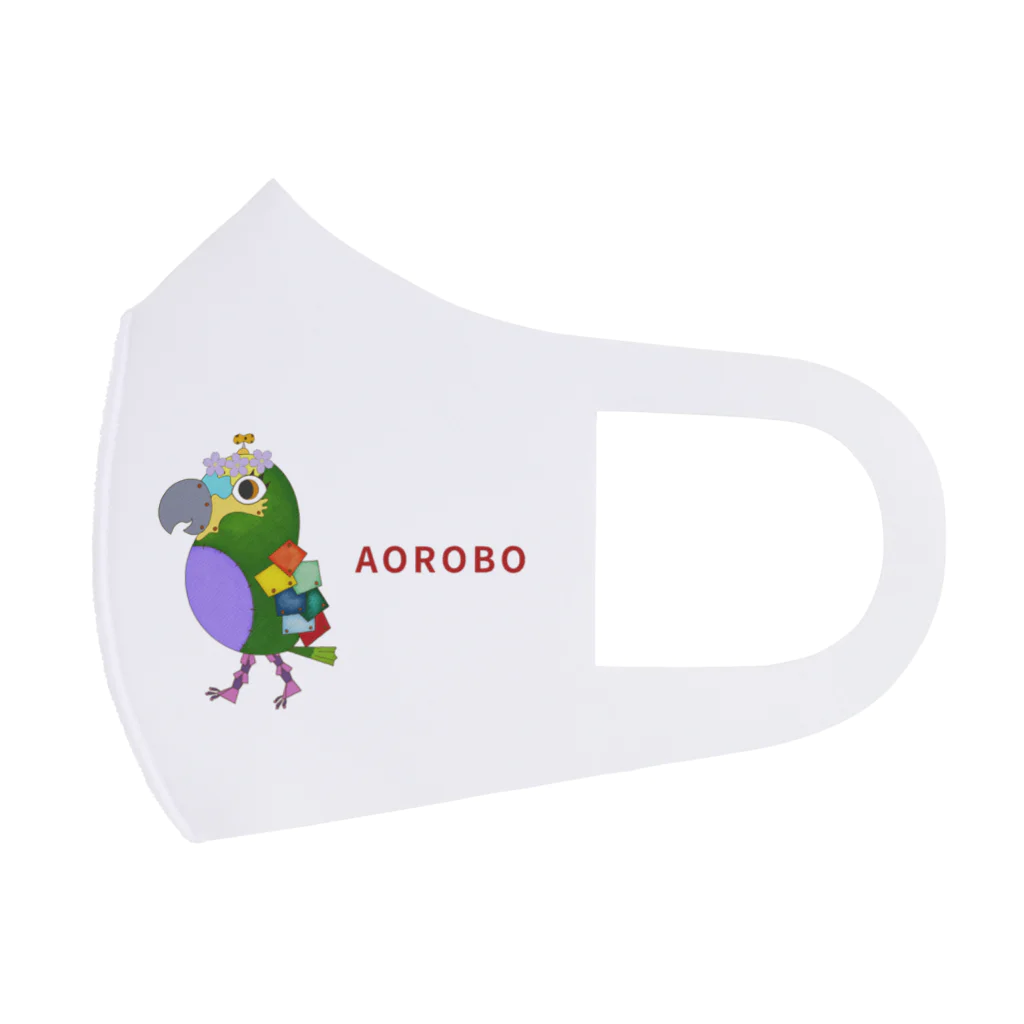 ねこぜや のROBOBO アオボウシインコ フルグラフィックマスク
