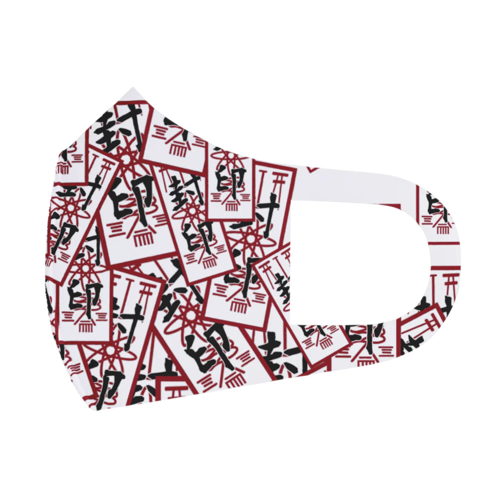 SumiReの御札　縦赤 フルグラフィックマスク