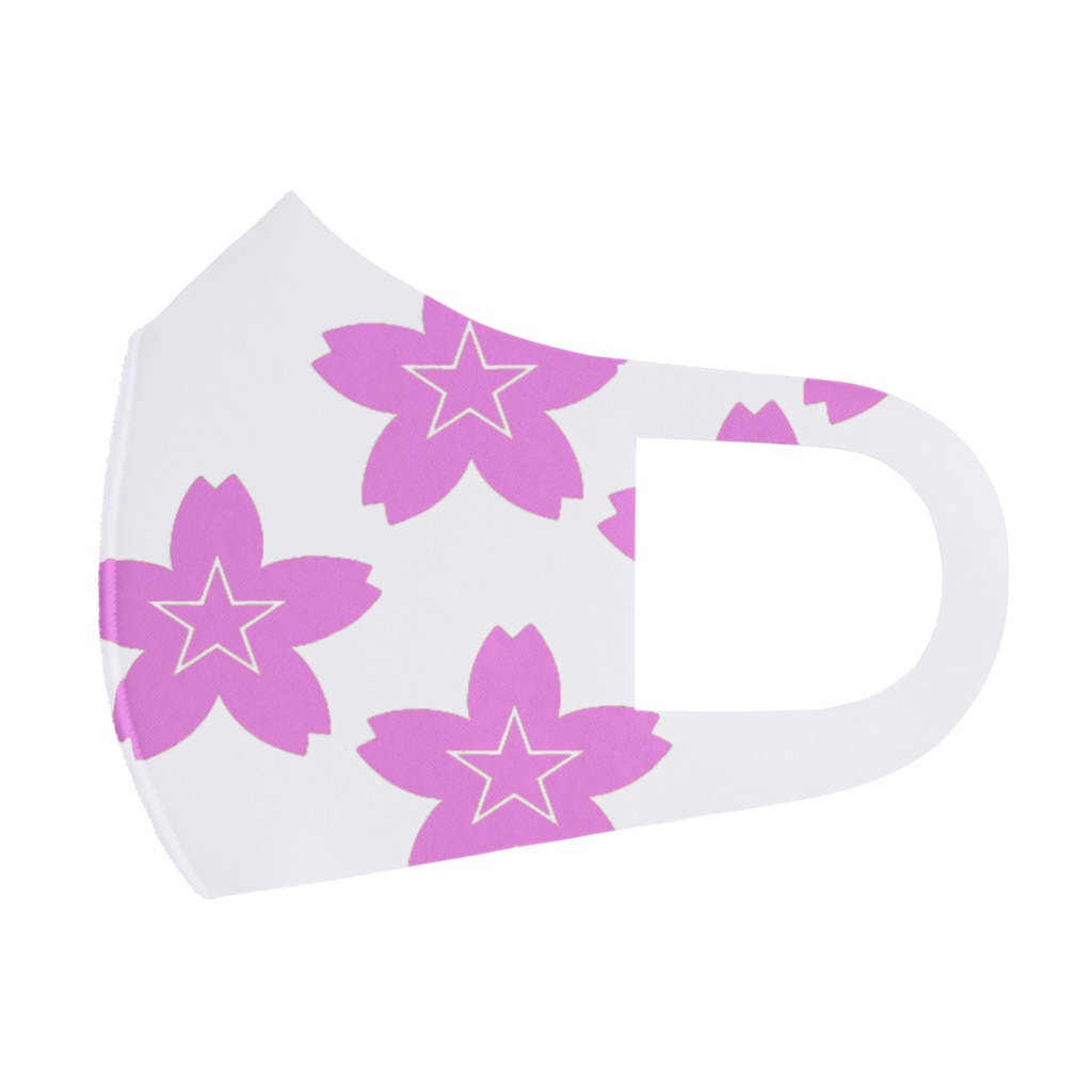 KOKI MIOTOMEの星桜紋（流れ星ピンク）　Star cherry blossom Crest (Shooting star pink）) Face Mask