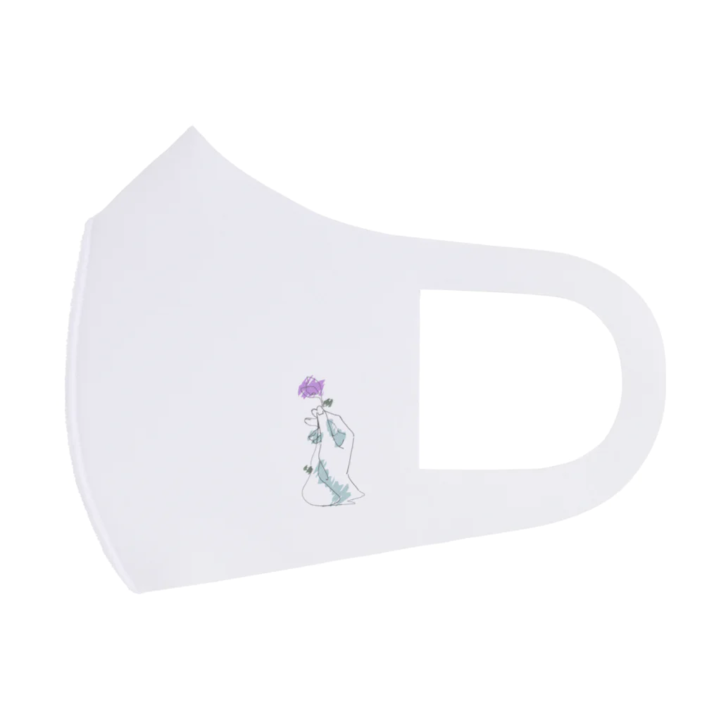 久 優子(ﾋｻｼ ﾕｳｺ)の-芽吹- 紫 フルグラフィックマスク