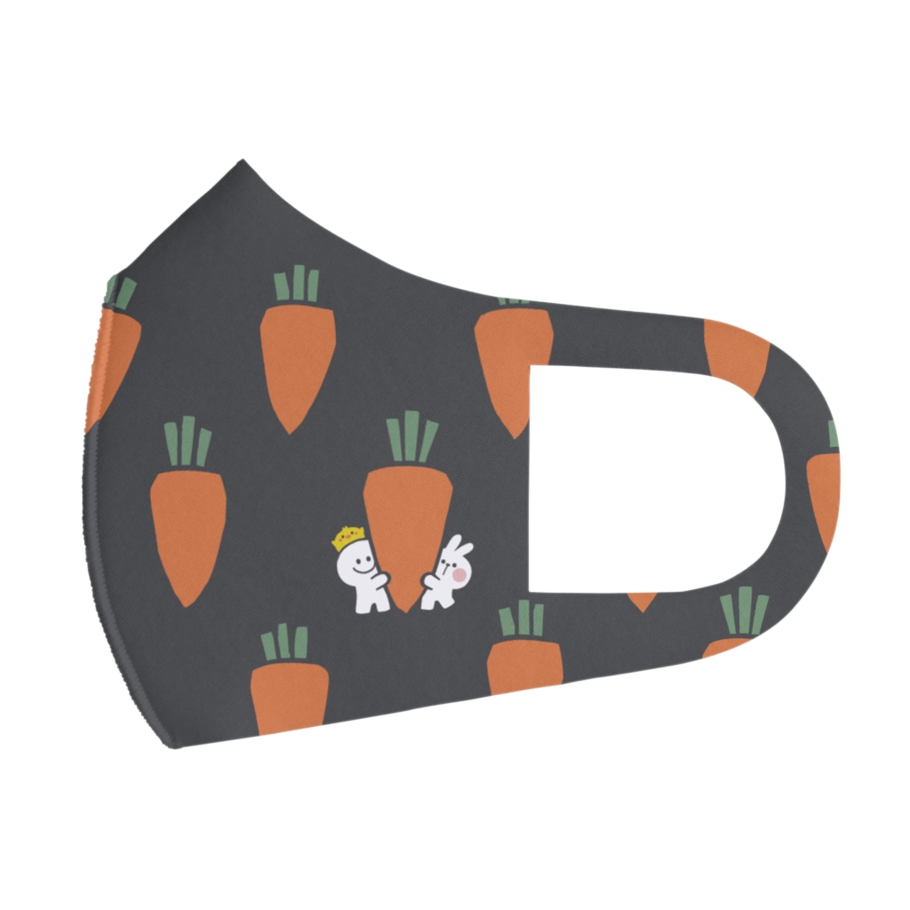 Spoiled Rabbit Carrot mask / あまえんぼうさちゃん にんじんマスク フルグラフィックマスク