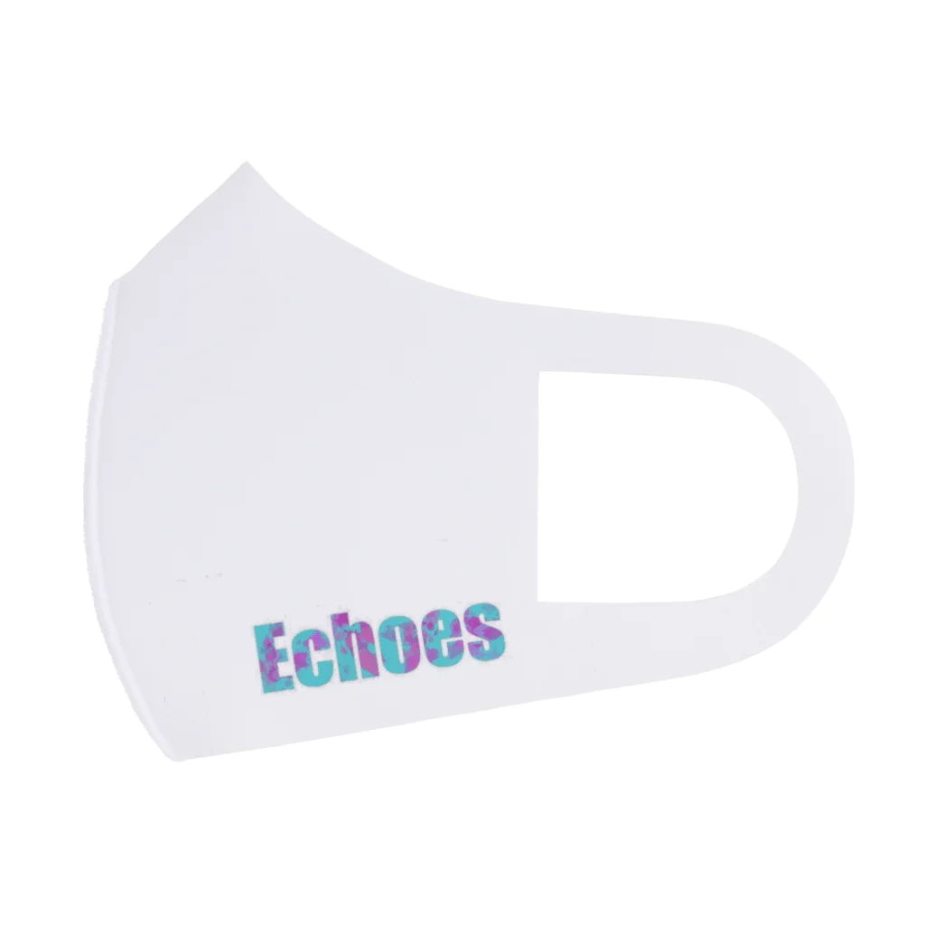 Echoes の爽やかロゴのマスク marble×white Face Mask