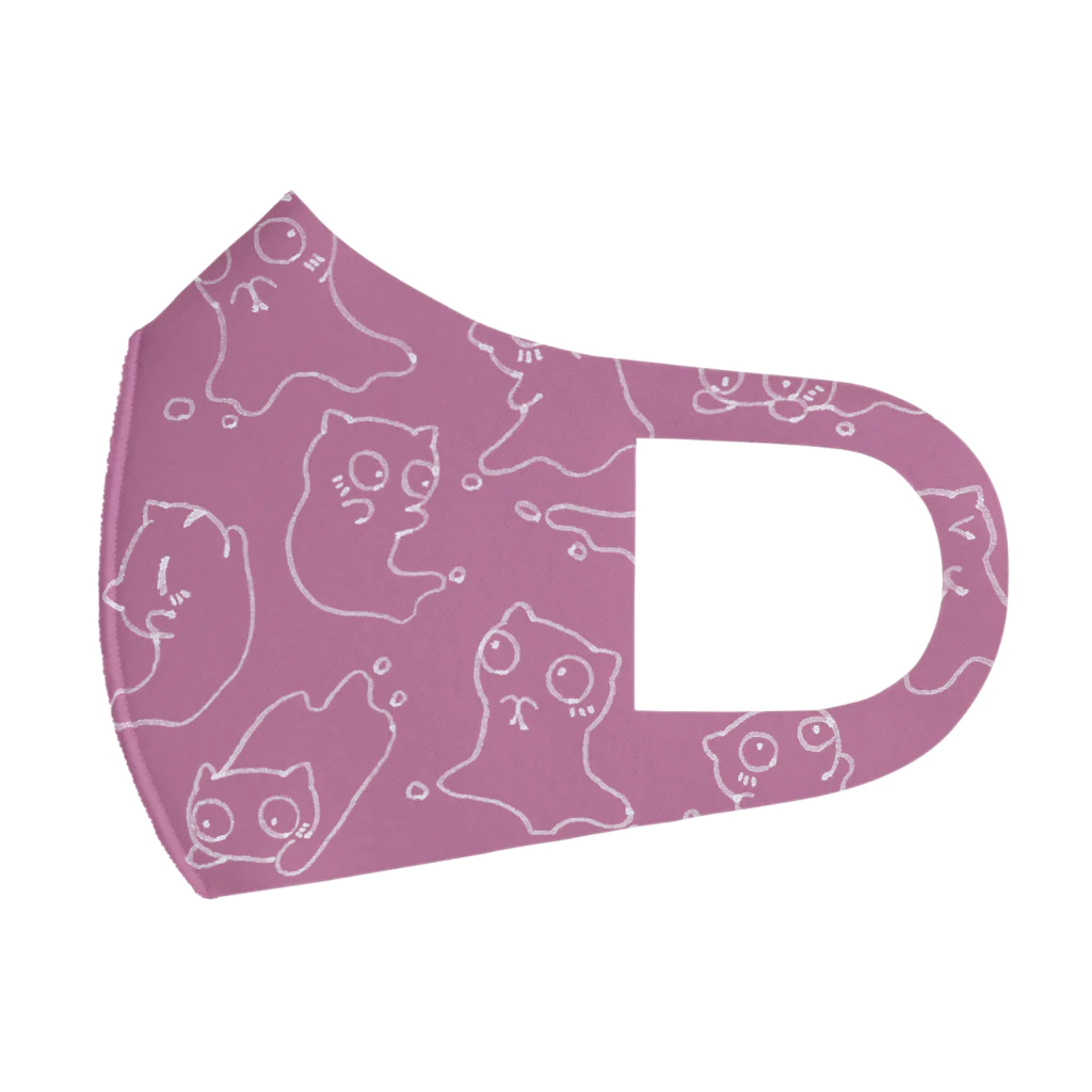 B6_6bitのSiropus Catパターン（ピンク） フルグラフィックマスク