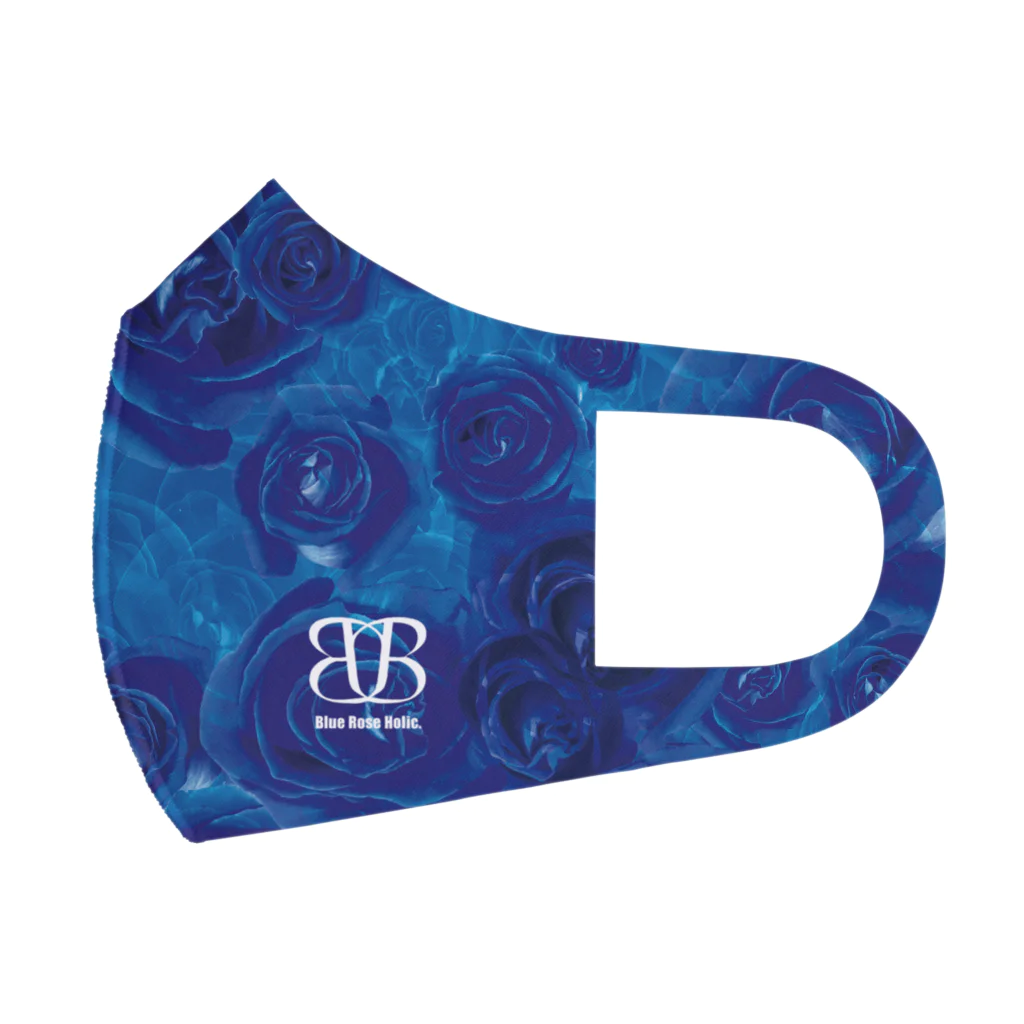 Blue Rose Holic.のfull graphic rose mask blue Face Mask