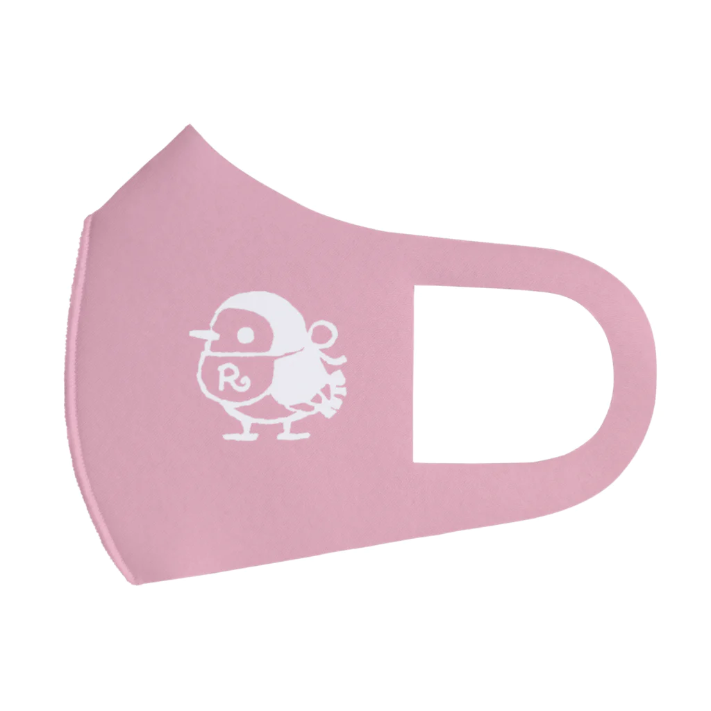萩岩睦美のグッズショップのリルフィ　モノクロ　ピンク フルグラフィックマスク