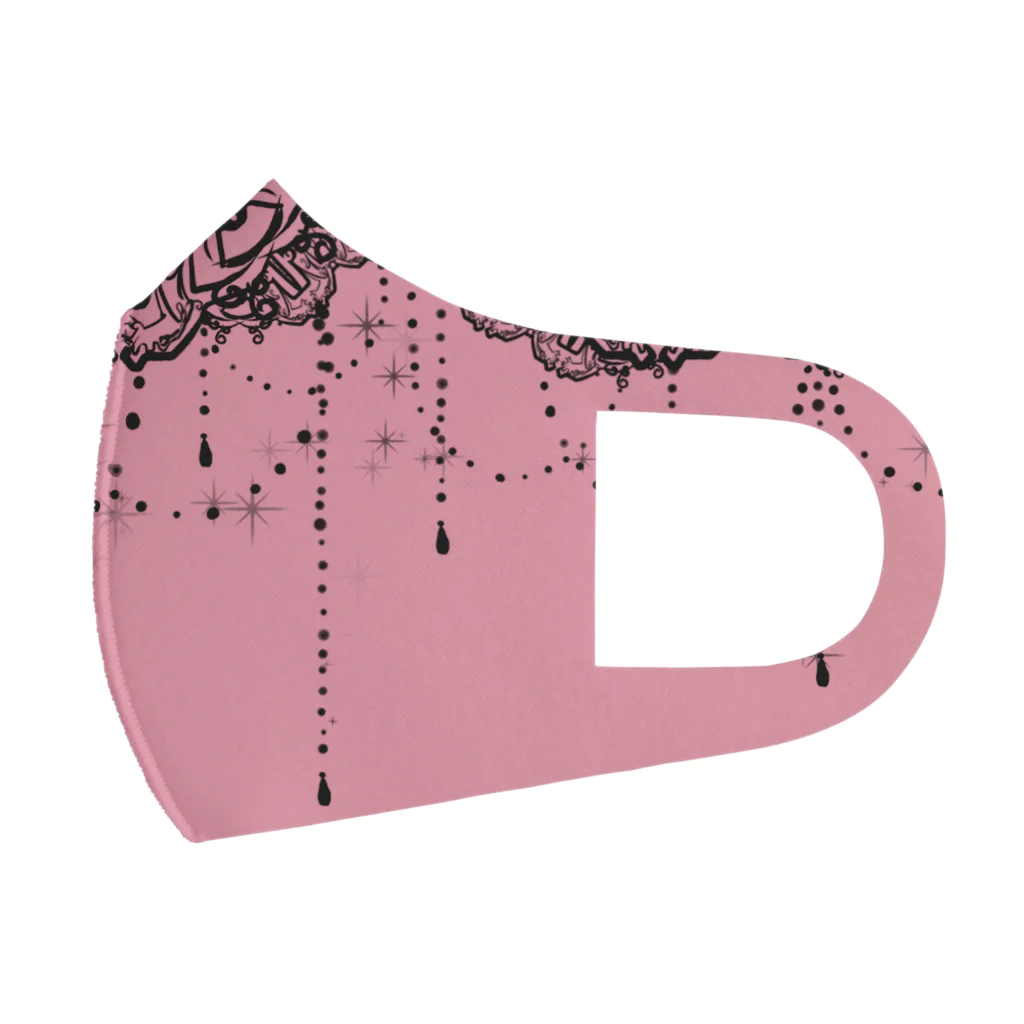 Ｍ✧Ｌｏｖｅｌｏ（エム・ラヴロ）のレース＆キラキラ（ピンク） フルグラフィックマスク