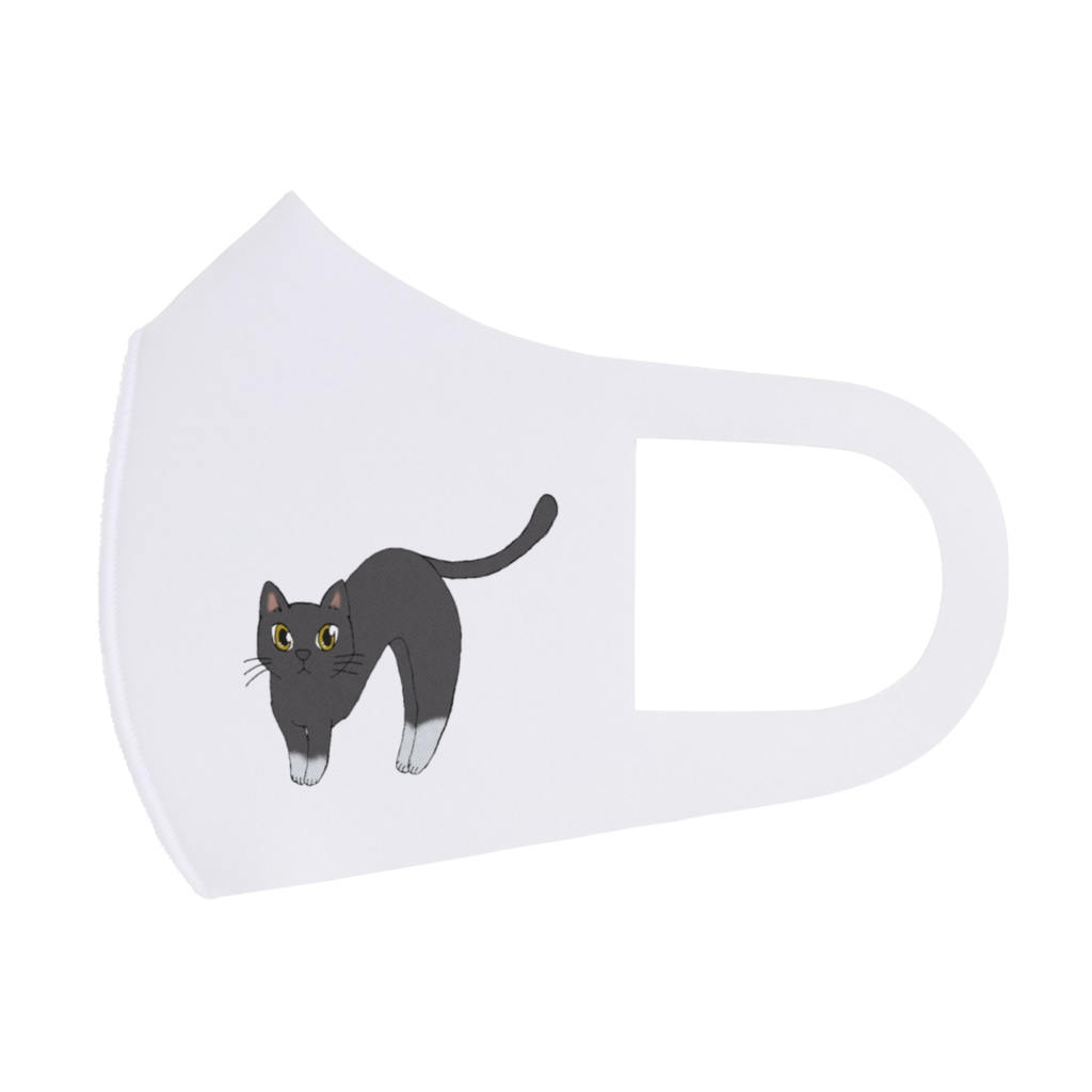 伸び猫 靴下にゃんこ Face Mask By しばとねこ Tetsuyuki 39 S Store Sonohigurasiba48 Suzuri